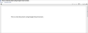 Viewing Google Cloud Connect document online